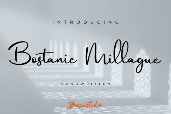 Bostanic Millague: Elevate Brand Identity With Script Handwritten Fonts