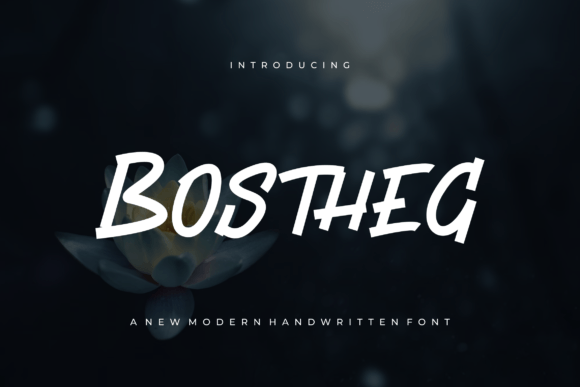 Bostheg: A Sweet Script Handwritten Typeface for Editorial Design