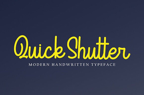 Quick Shutter: A Sweet Handwritten Font for Editorial Design