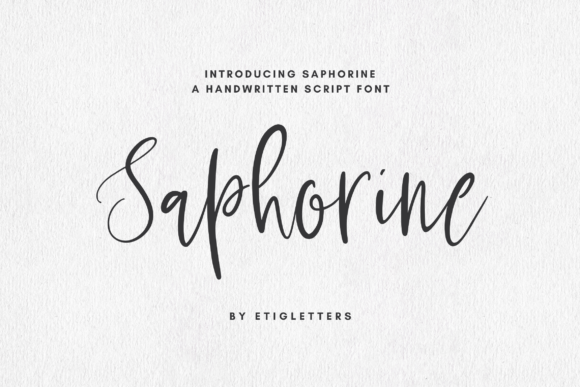 Saphorine: A Sweet Handwritten Font for Crafters and Sellers