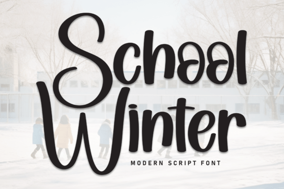 School Winter Typeface: A Handwritten Font for Cozy Crafts