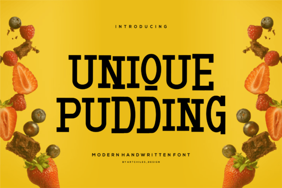 Unique Pudding: A Handwritten Typeface for Engaging Editorial Design