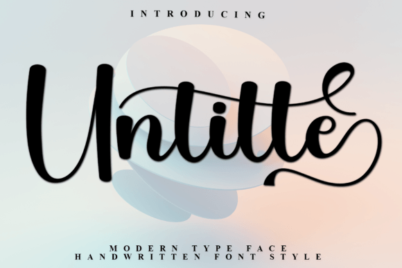 Untitle: The Sweet Handwritten Typeface for Handmade Branding